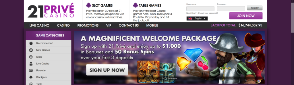 21prive 50 free spins