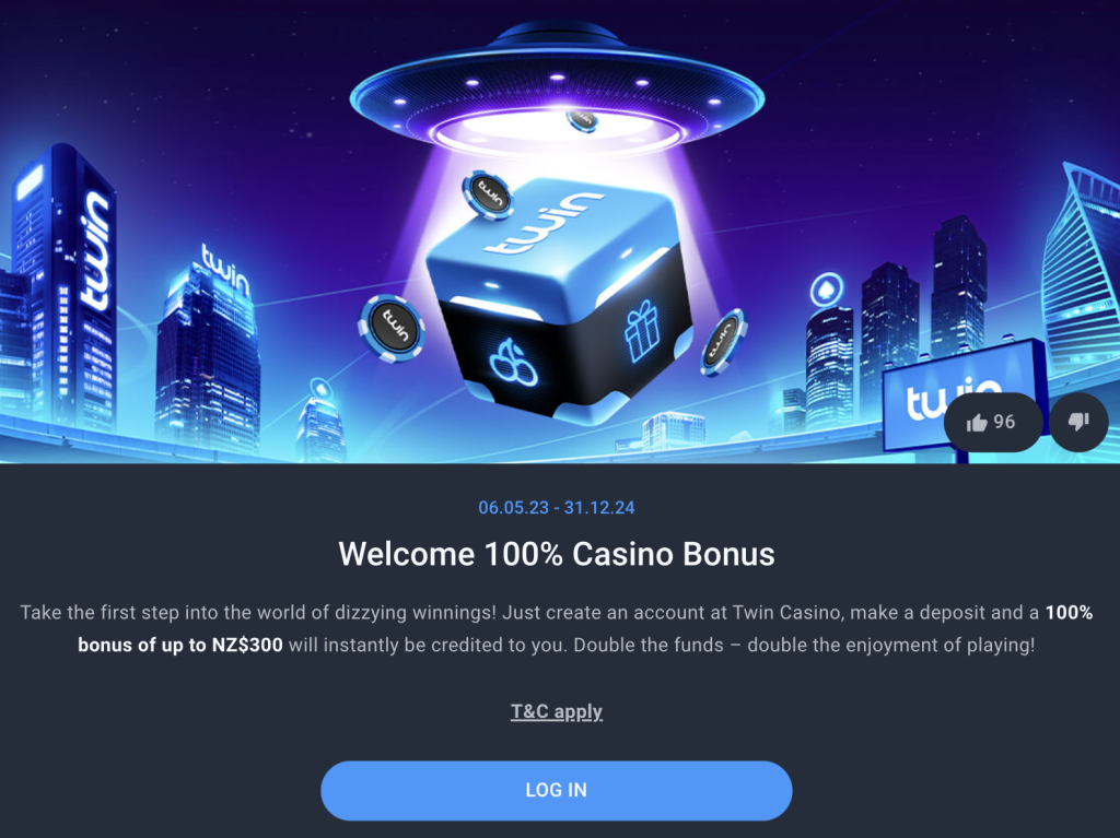 Twin casino NZD welcome bonus image Twin Casino NZ Review