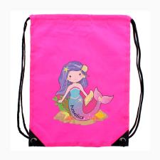 Personalised Mermaid Pink Drawstring Bag