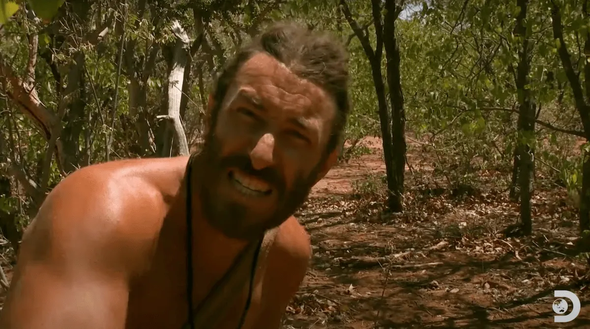 Jeff Zausch in a screenshot from 'Naked and Afraid: Last One Standing' Season 2