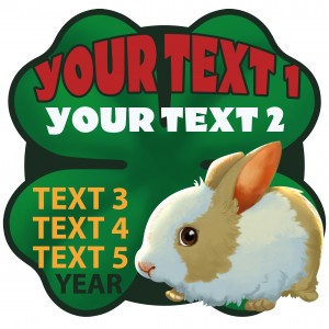 Rabbit 4-H Club Embroidered Patch Design Idea