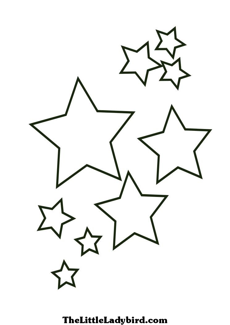 Small Star Coloring Pages