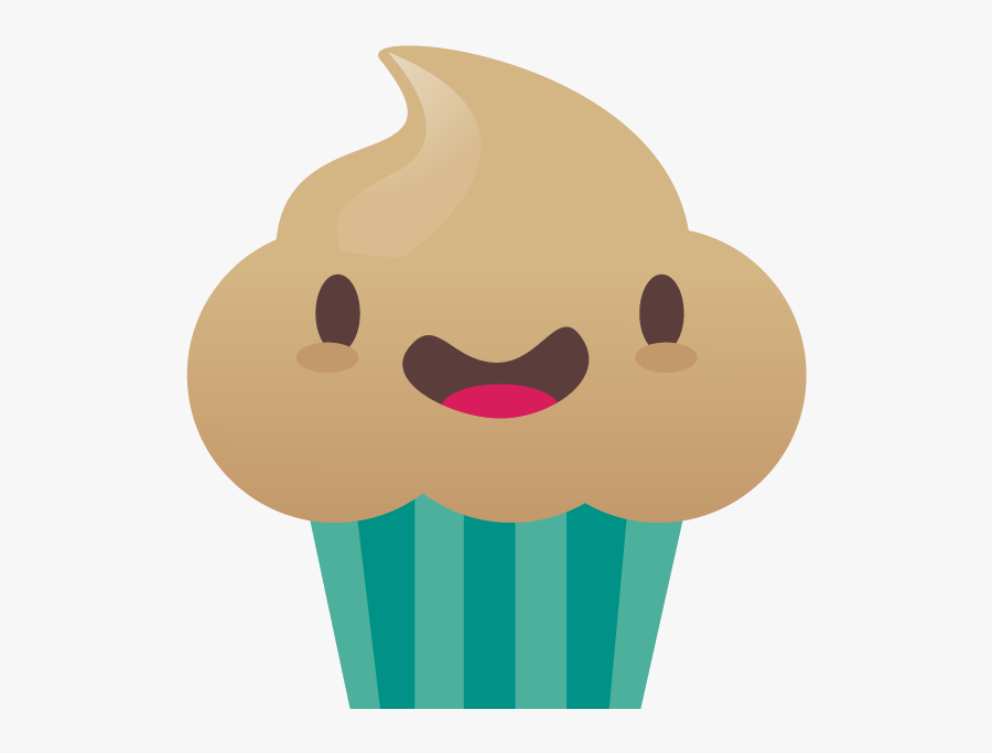 Cute Choco Cupcake, Transparent Clipart