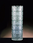 Cylinder Crystal Cut Vase