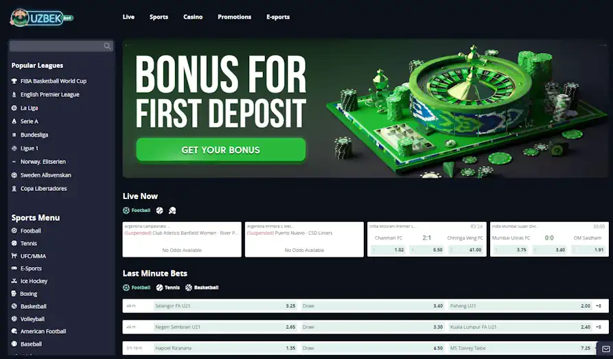 Main screenshot image for Uzbek Bet Casino