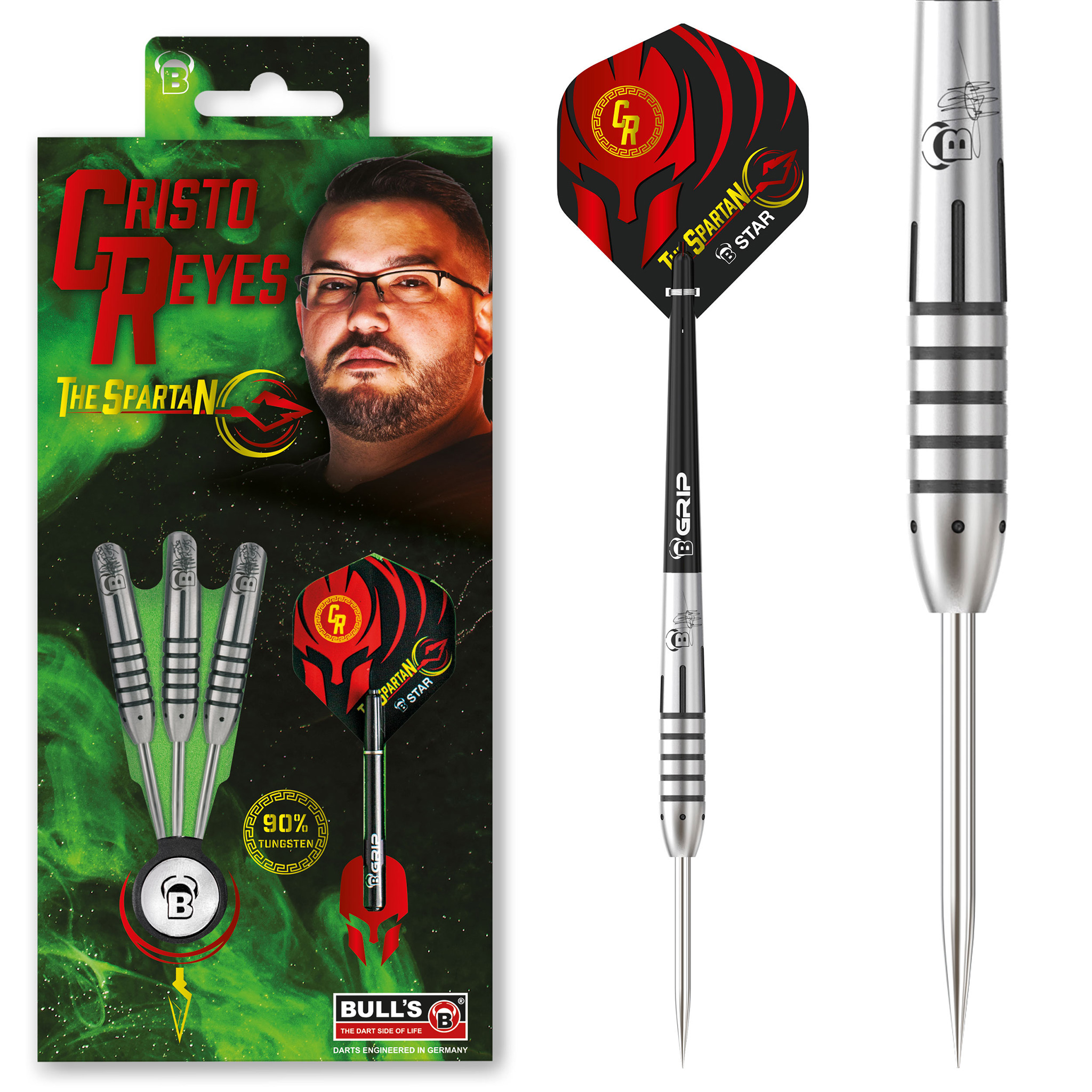 Cristo Reyes 90% Tungsten Steel Tip Darts set