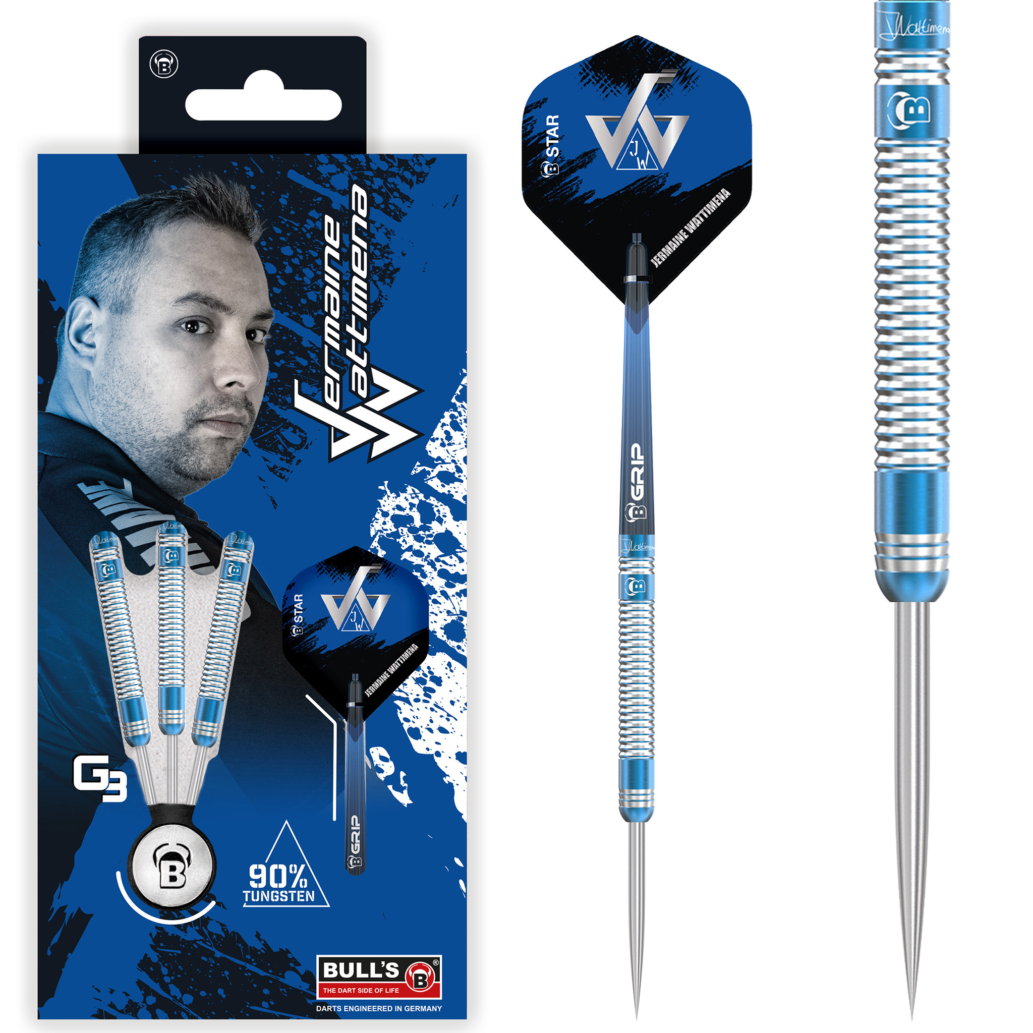 Jermaine Wattimena G3 Darts set 90% Tungsten 