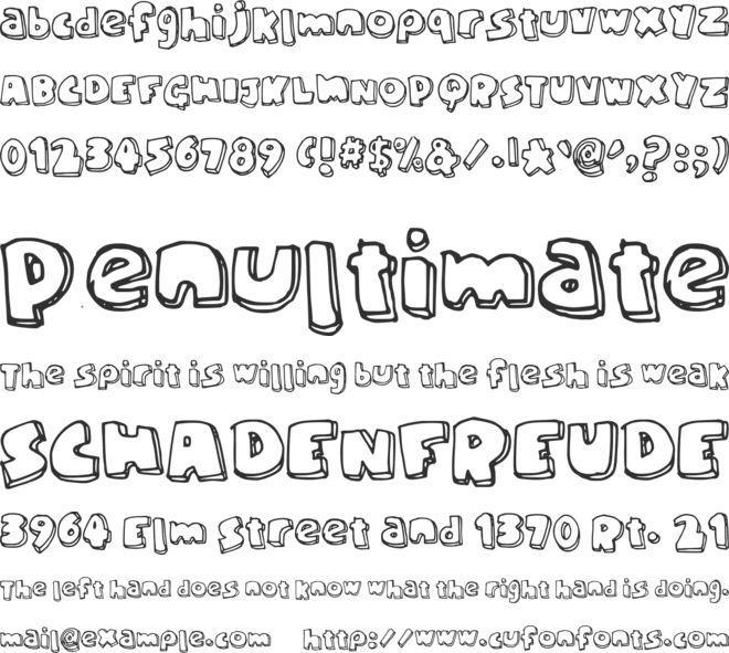 Chunky font preview