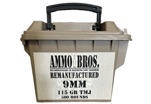 REMANUFACTURED 9MM 115GR 500 ROUNDS W/ AMMO CAN