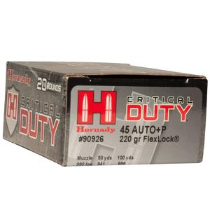 Hornady Critical Duty 45 Auto +P 220 gr FlexLock 20Rds