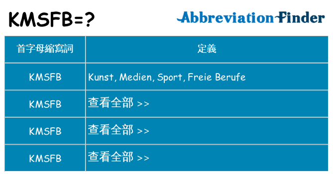 kmsfb 代表什麼