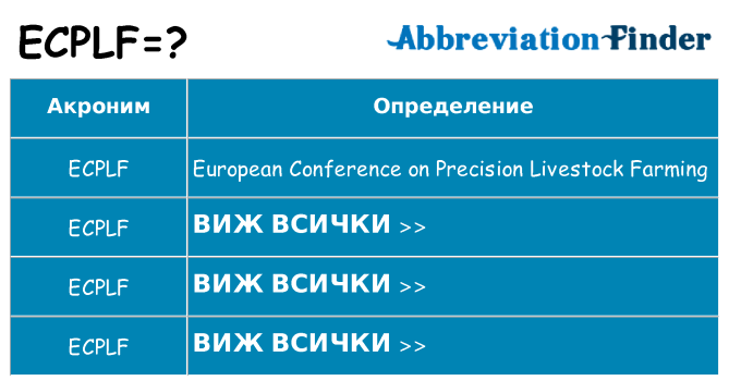 Какво прави ecplf престои