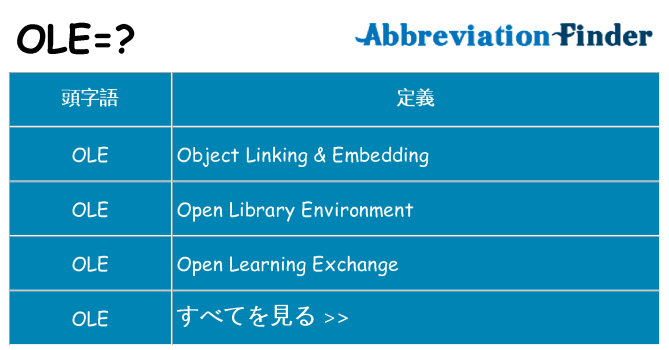 ole は何の略します。