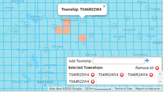 [Alberta Township Interpolated Data]