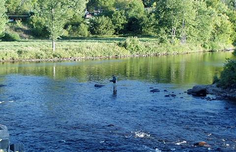 The confluence of the two branches of the Ausable River