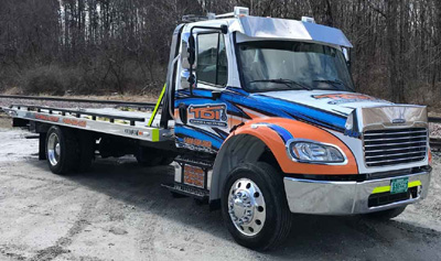 Truck and car towing