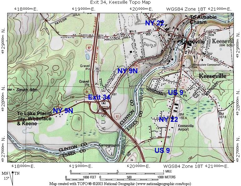 Exit 34 Topographic Map