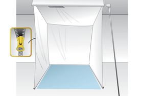 Roll-up paint booth