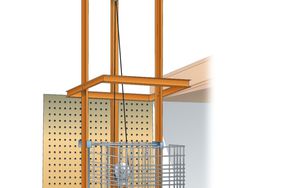 Shop elevator with basket