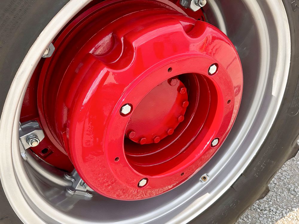 The wheel weights on the IH 660 tractor. 