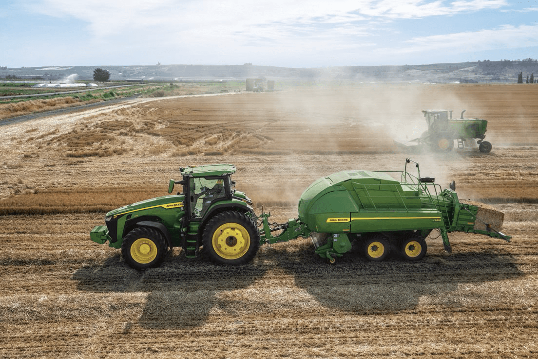 The John Deere L341R baler