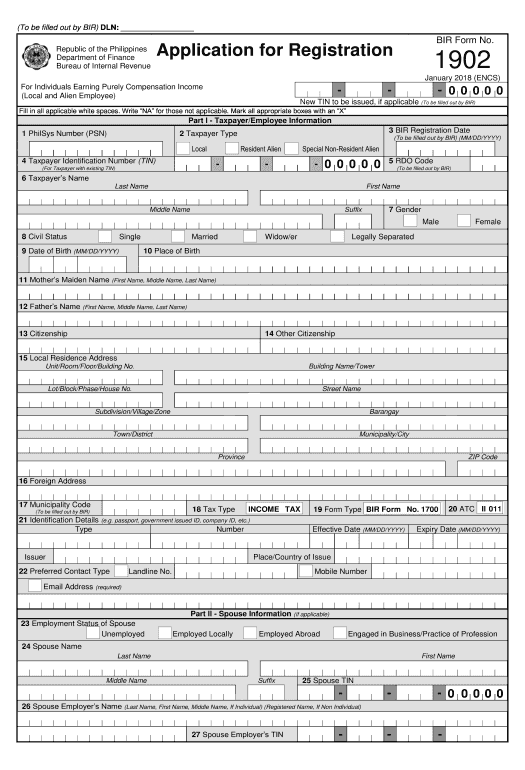 Archive bir form 1902