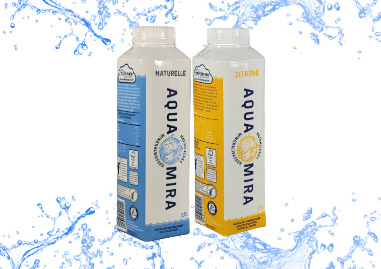 Aqua Mira naturel and lemon mineral water