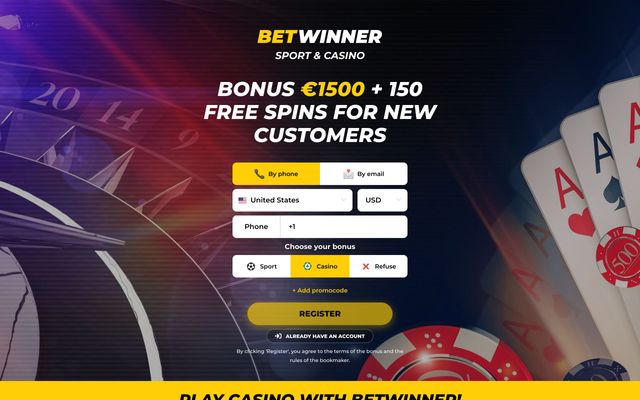 Betwinnerhome screen