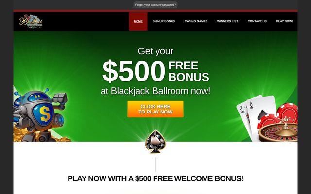 Blackjack Ballroom Homepage Image