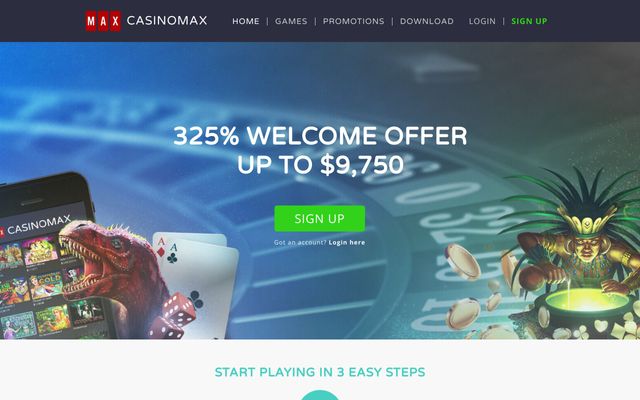 Casino Max Homepage Image