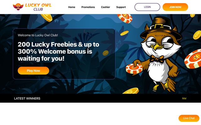 Lucky Owl Club Homepage Image