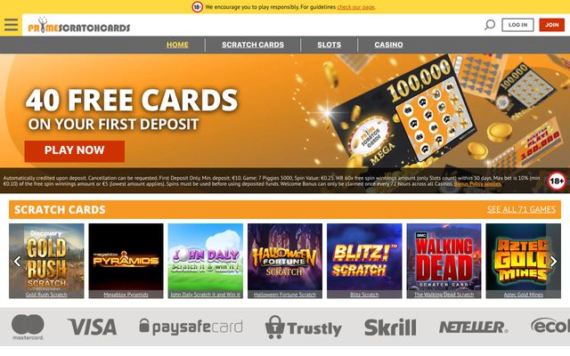 Prime Scratch Cards Homepage Image