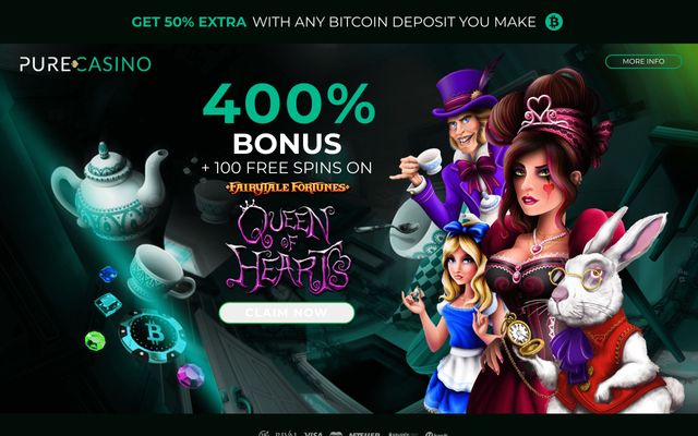 Pure Casino Homepage Image