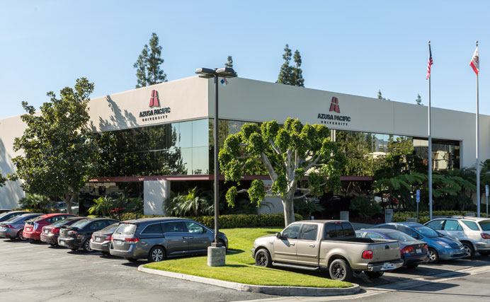 Azusa Pacific University campus building in Monrovia