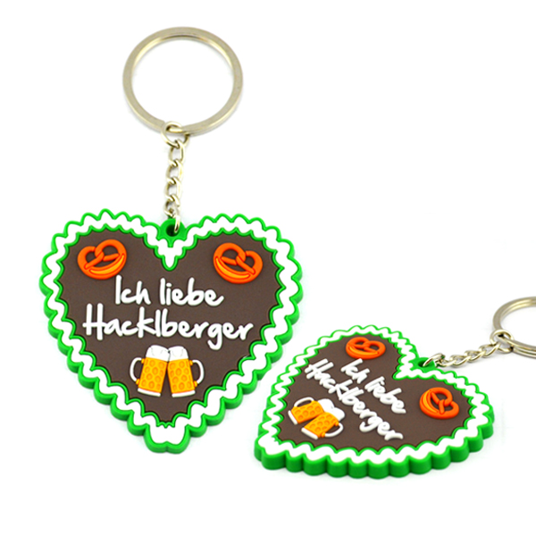 Customized Cute Soft PVC Rubber Key Ring Silicone KeyChains Promotional