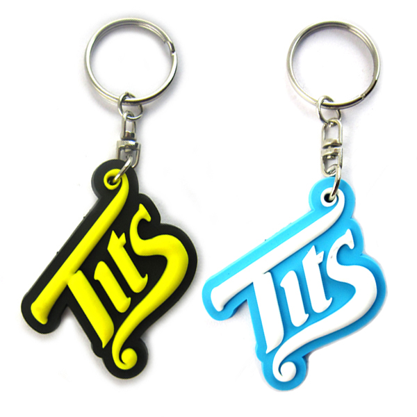 Wholesale Promotional Pvc Keychains Custom Designer Silicone Letter Key Chain Ring Rubber