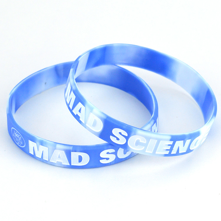 Customized New Multi color Free Size Print Silicone Lucky Hand Bracelet