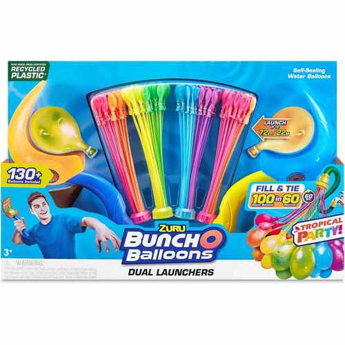 Bunch O Balloons Tropical Party Dual Launchers 4pk 130+ Balloons