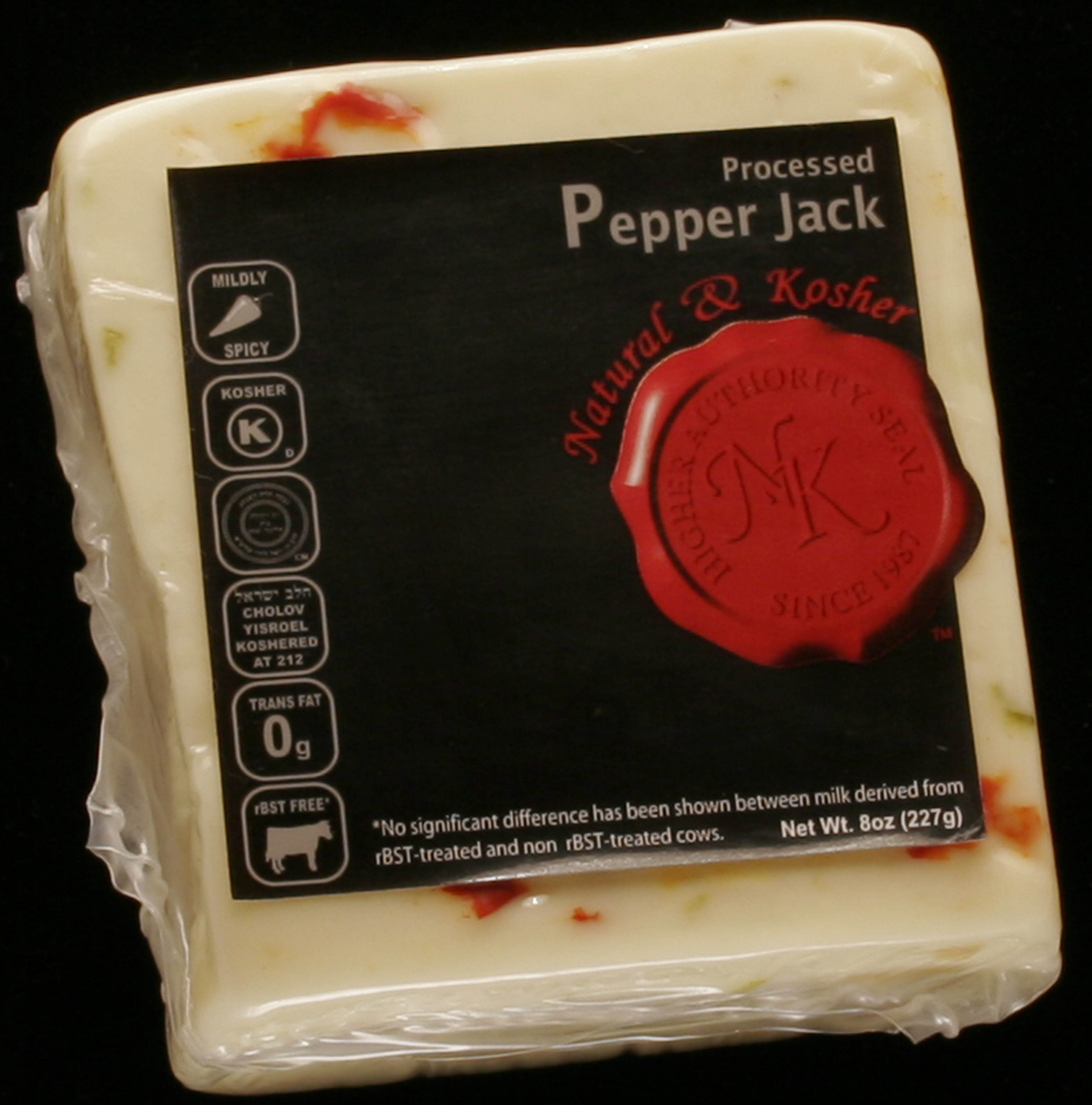 Natural & Kosher Pepper Jack Cheese 8 oz