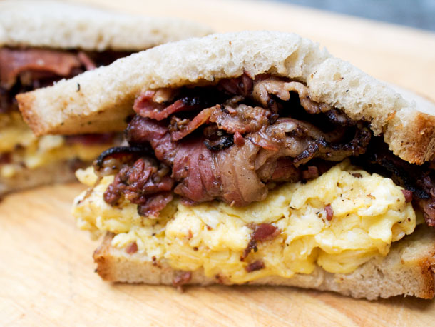 Pastrami Omelet Sandwich