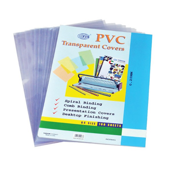 FIS FSCI15A4CL PVC Binding Sheets 150micron A4 - Clear (pkt/100pcs)