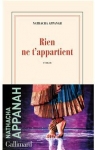 Rien ne t'appartient par Appanah