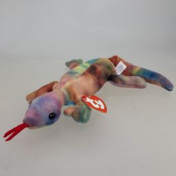 TY Beanie Baby - LIZZY the Lizard (Ty-Dyed Version) (3rd Gen Hang Tag - 99% Mint)