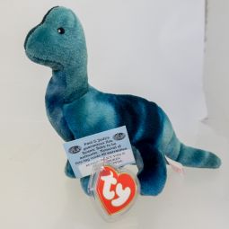 TY Beanie Baby - BRONTY the Dinosaur (3rd Gen Hang Tag - MWNMTs)