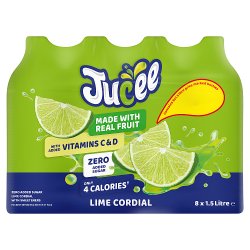 Jucee Lime Cordial 8 x 1.5 Litre