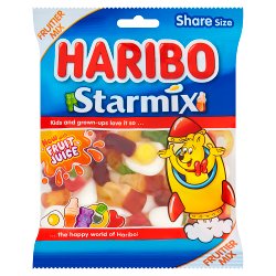 HARIBO Starmix Fruit & Cola Flavour Jelly & Foam Sweets Sharing Bag 160g