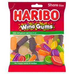 HARIBO Wine Gums Fruit Flavour Jelly Sweets Sharing Bag 160g