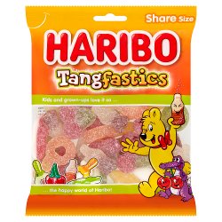 HARIBO Tangfastics Fruit & Cola Flavour Fizzy Jelly Sweets Sharing Bag 160g