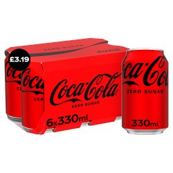 Coca-Cola Zero Sugar 6 x 330ml PM £3.19