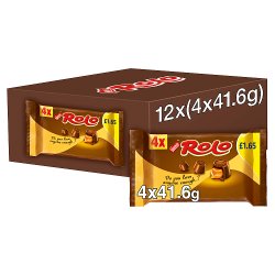 Rolo Milk Chocolate & Toffee Tube 4 Pack Multipack 166.4g PMP £1.65